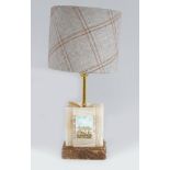 PAIR OF MARBLE STEMMED TABLE LAMPS