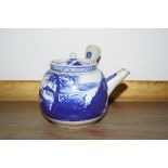 19TH-CENTURY JAPANESE BLUE AND WHITE TEA POT