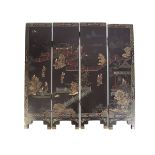 SET OF 4 19TH-CENTURY JAPANESE LACQUERED PANELS