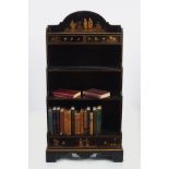EDWARDIAN LACQUERED WATERFALL BOOKCASE