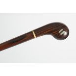 EDWARDIAN HARDWOOD WALKING STICK