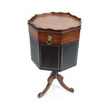 REGENCY PERIOD MAHOGANY WINE CELLARET, CIRCA 1810