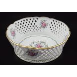 LIMOGES PORCELAIN RETICULATED BOWL