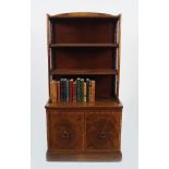 GEORGE III STYLE MAHOGANY WATERFALL BOOKCASE