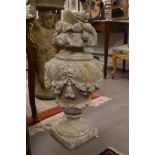 PAIR OF ITALIANATE STONE FINIALS