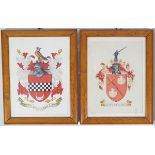 PAIR OF EARLY 19TH-CENTURY ARMORIAL CRESTS