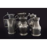ASSORTED LOT OF 6 PEWTER TANKARDS
