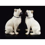 PAIR OF 19TH-CENTURY STAFFORDSHIRE PUGS