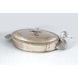 EDWARDIAN SILVER PLATED FROI GRAS DISH