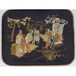 19TH-CENTURY JAPANESE LACQUERED PAPIER MACHE TRAY