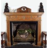 19TH-CENTURY CARVED PINE CHIMNEY PIECE