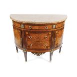 19TH CENTURY KINGWOOD AND MARQUETRY COMMODE