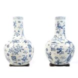 PAIR OF LARGE CHINESE BLUE AND WHITE VASES