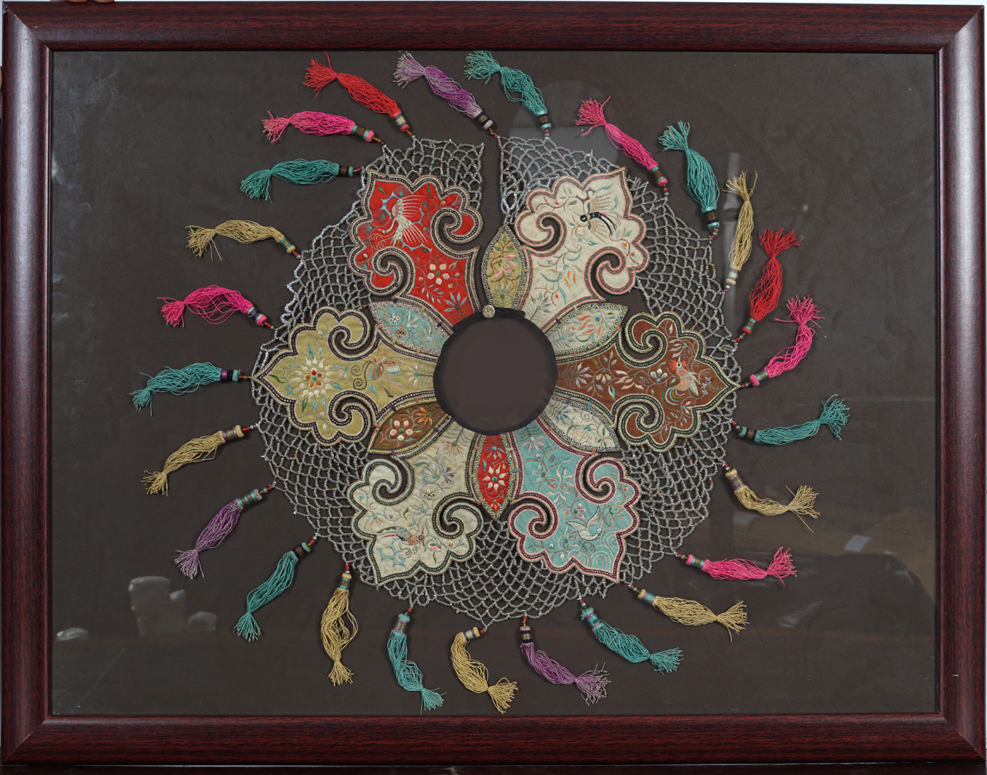 CHINESE EMBROIDERED SILK MANDARIN COLLAR - Image 6 of 6