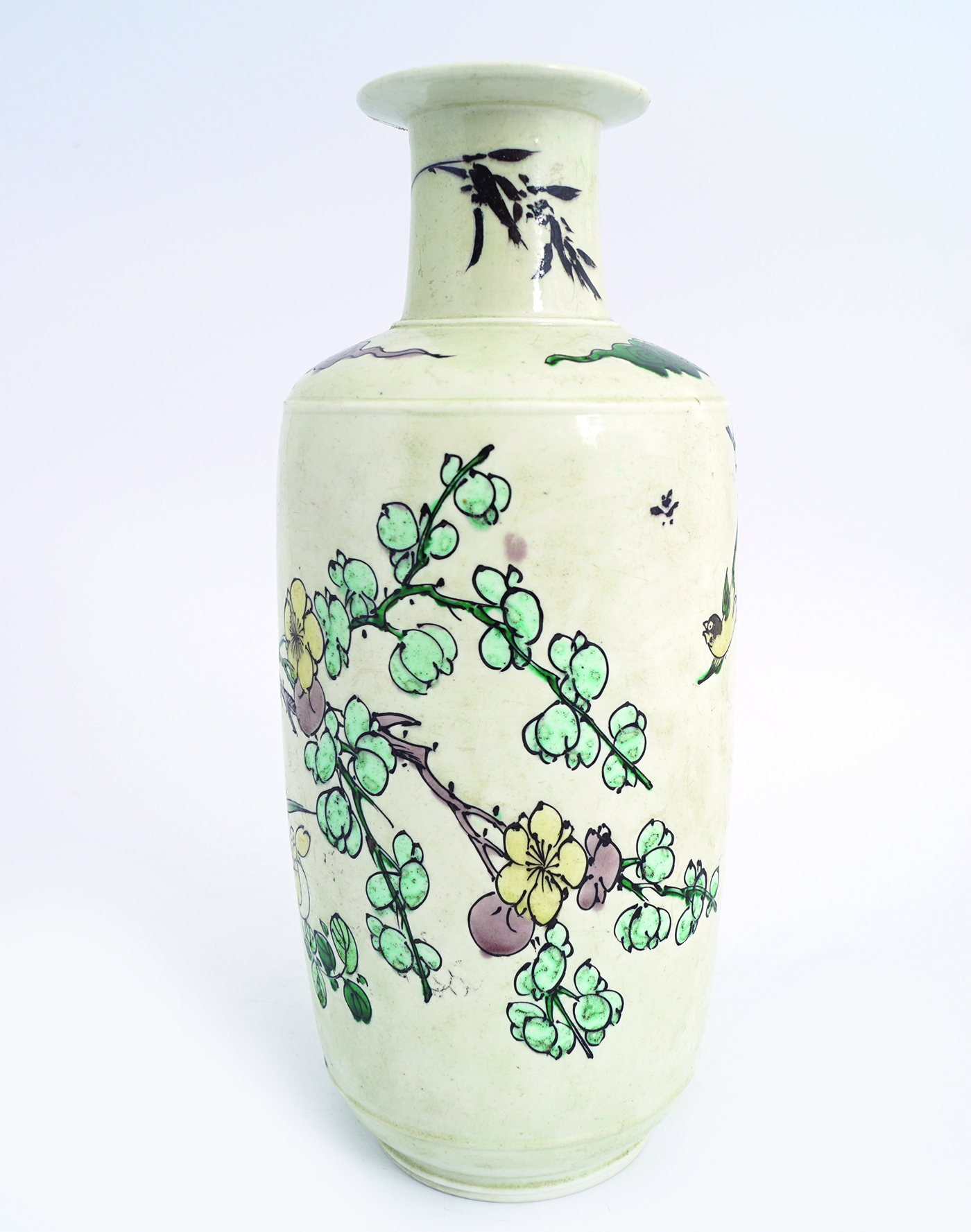 19TH-CENTURY CHINESE FAMILLE VERTE SLEEVE VASE - Image 4 of 5