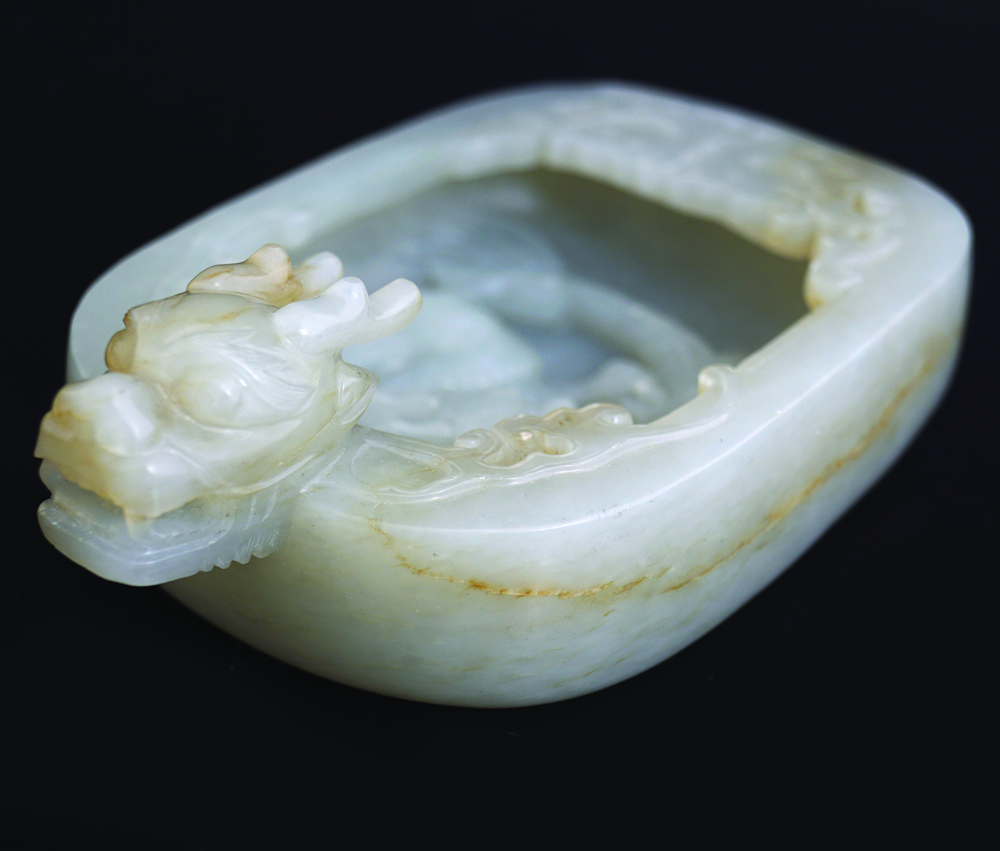 CHINESE QING PERIOD JADE SCHOLAR'S BRUSH WASHER - Image 3 of 4