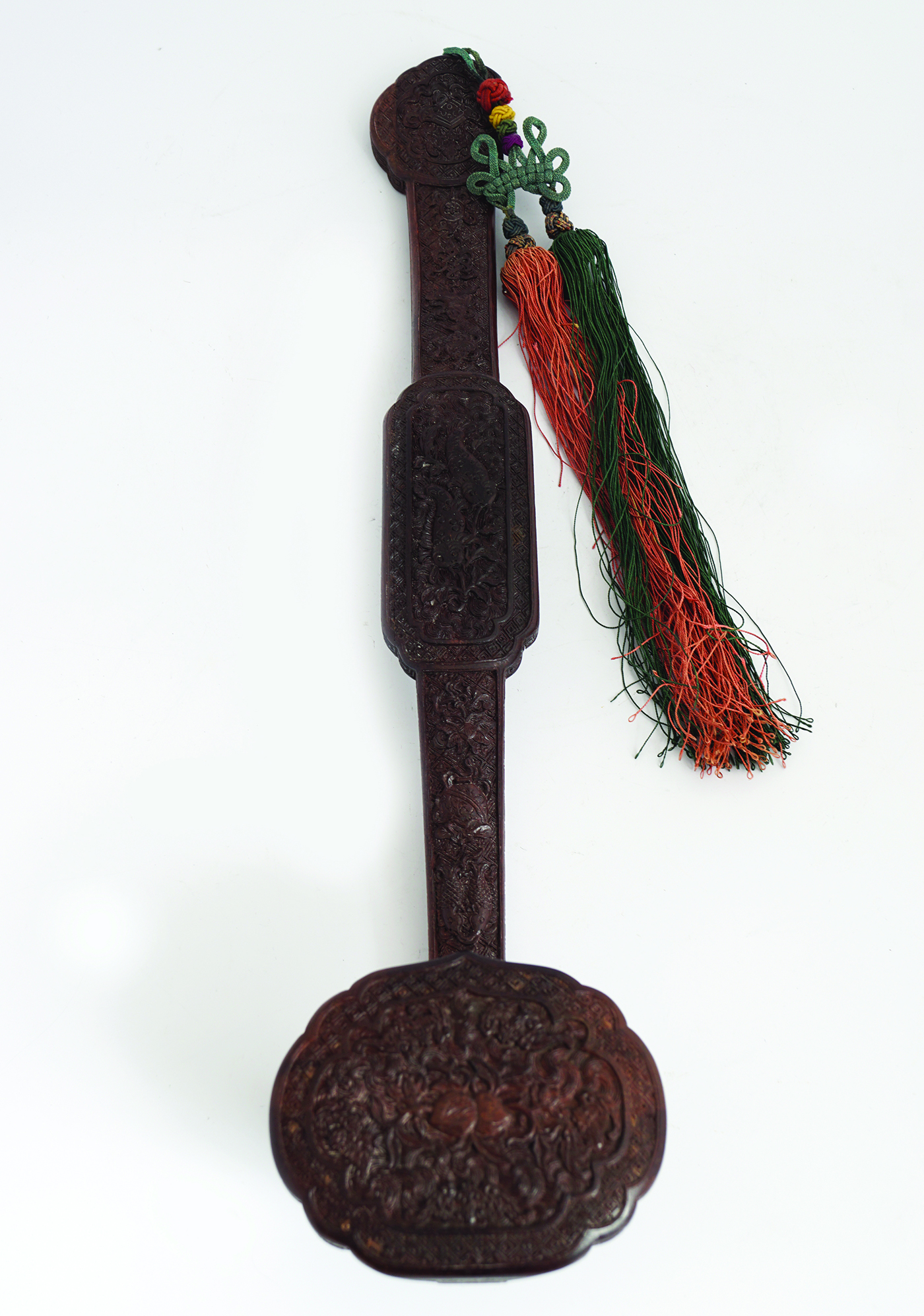 CHINESE QING PERIOD CARVED RUYI SCEPTRE - Image 8 of 9