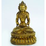 CHINESE GILT BRONZE FIGURE