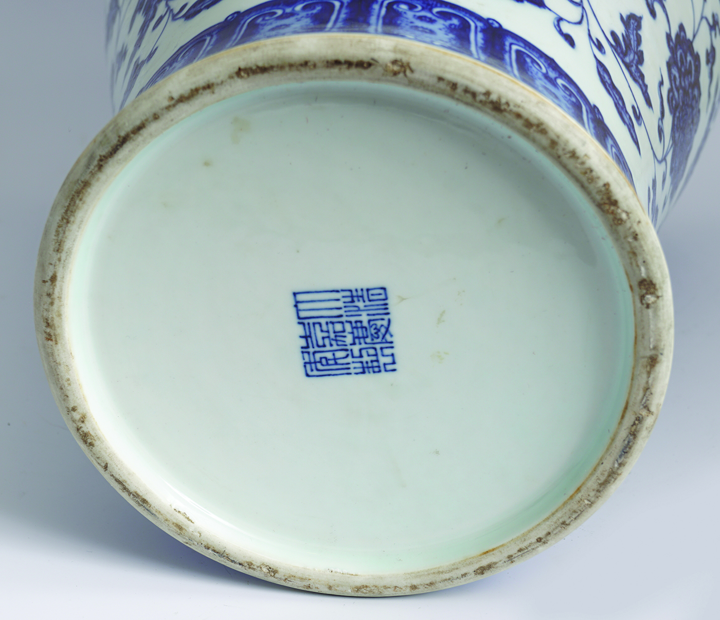 CHINESE QING PERIOD MEIPING BLUE & WHITE VASE - Image 5 of 7