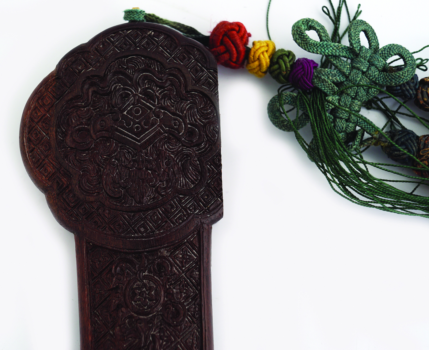 CHINESE QING PERIOD CARVED RUYI SCEPTRE - Image 5 of 9