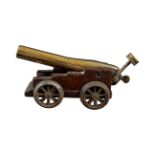 19TH-CENTURY BRASS MODEL CANNON