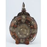 INDIAN METAL MOUNTED FLASK