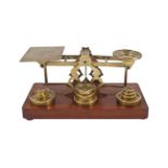 19TH-CENTURY BRASS POST OFFICE SCALES