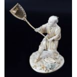 19TH-CENTURY MEIJI IVORY FISHERMAN