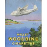 IRISH WILLS WOODBINE CIGARETTE ADVERTISING POSTER