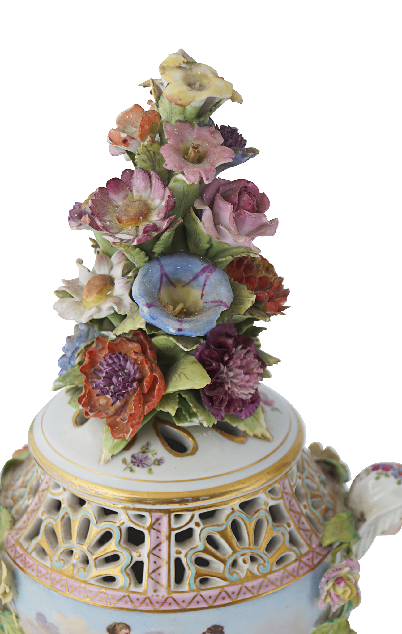 PAIR OF 19TH-CENTURY MEISSEN URNS - Image 2 of 5