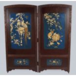 PAIR OF LARGE JAPANESE LACQUERED PANELS