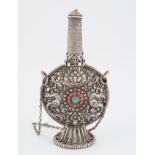 SILVER TIBETAN MOON FLASK