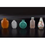 ASSORTED CHINESE SNUFF BOTTLES (9)