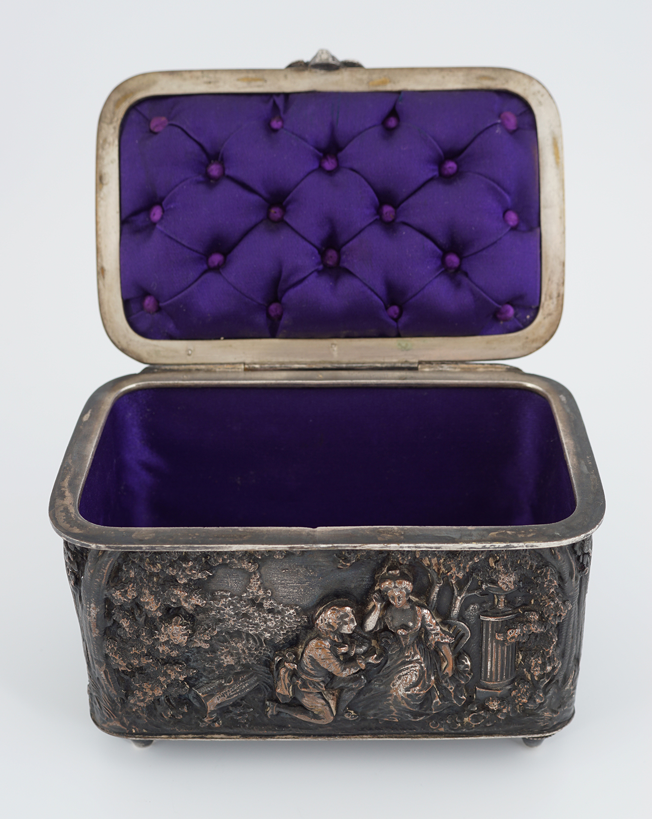 19TH-CENTURY PLATED JEWELLERY BOX - Image 3 of 10