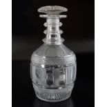 GEORGE III CORK GLASS DECANTER