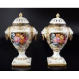 PAIR FRENCH EMPIRE POT POURRI URNS