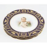 THREE SEVRES PORTRAIT PLAQUES