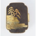 JAPANESE MEIJI GILT BRONZE BELT BUCKLE