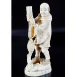 19TH-CENTURY JAPANESE CARVED IVORY FIGURE