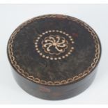 19TH-CENTURY GOLD INLAID TORTOISESHELL BOX