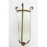 EDWARDIAN HANGING BRASS HALL LIGHT