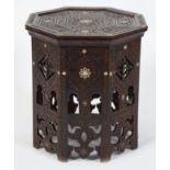 19TH-CENTURY MOROCCAN CARVED TEA TABLE