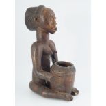 EARLY AFRICAN CARVED WOOD FIGURE