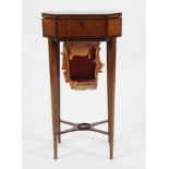 GEORGE III SHERATON MARQUETRY WORK TABLE