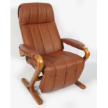 DESIGNER 20TH-CENTURY LEATHER ARMCHAIR