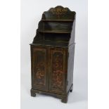REGENCY PERIOD LACQUERED WATERFALL BOOKCASE