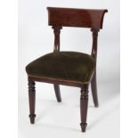 WILLIAM IV MAHOGANY DESK CHAIR