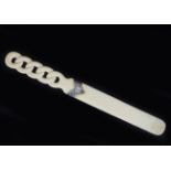 SILVER AND IVORY LETTER OPENER