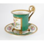 19TH-CENTURY PORCELAIN CABINET CUP & SAUCER