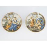 PAIR OF GLAZED ITALIAN FAIENCE MAJOLICA DISHES